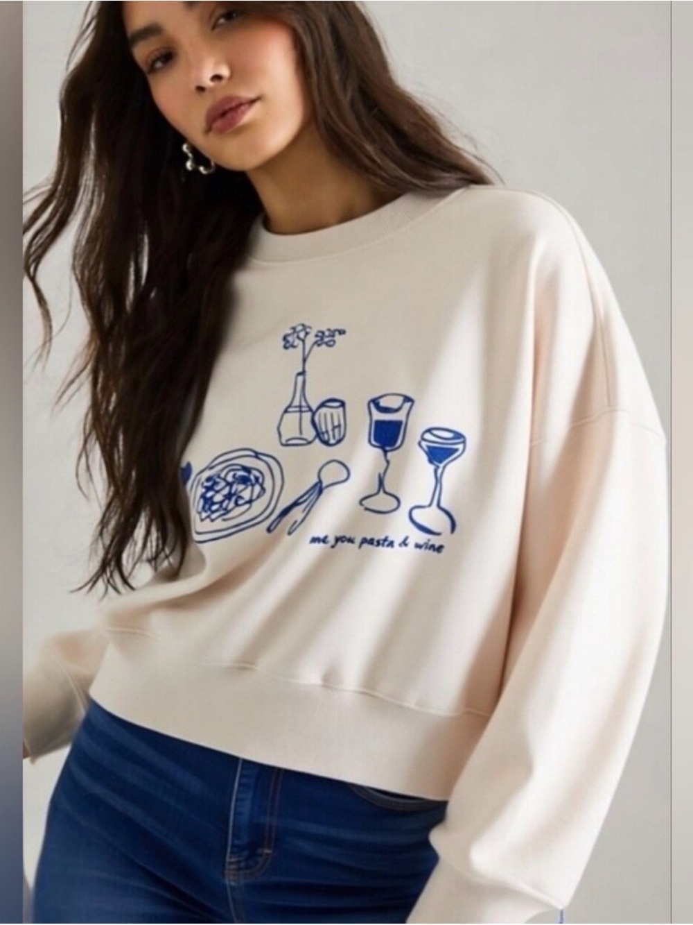Abercrombie & Fitch Pasta Graphic Sunday Crew.small